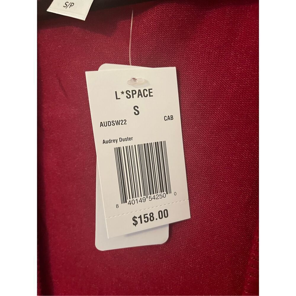 NWT L*Space Womens Sweater Audrey Duster Cabernet - Picture 4 of 7